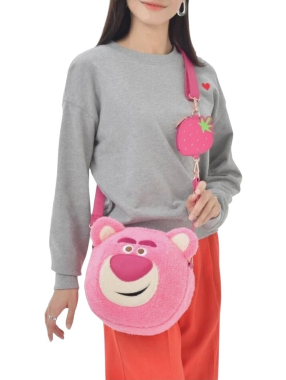 Disney Loungefly Lotso Toy Story Strawberry Scented Sherpa Bag